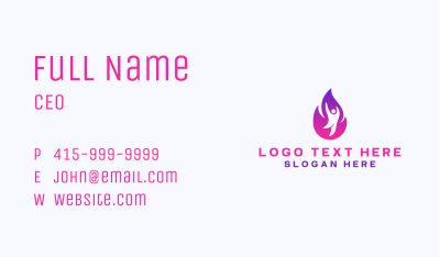 Fire Human Fitness  Business Card Image Preview