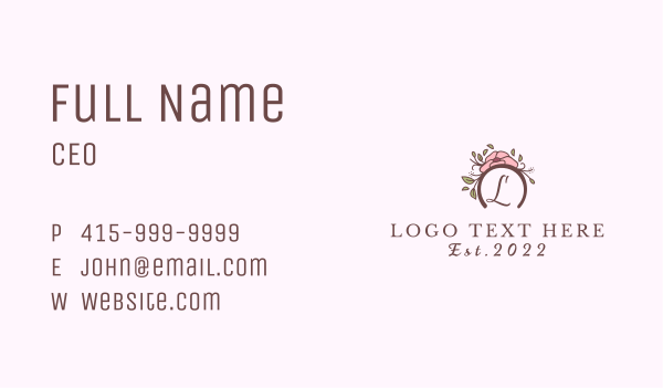 Beauty Boutique Letter Business Card Design Image Preview