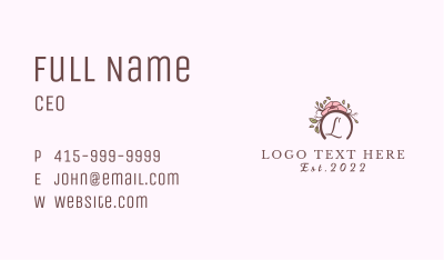 Beauty Boutique Letter Business Card Image Preview