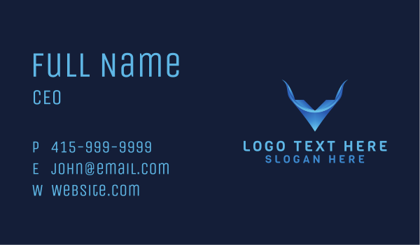 Web Hosting Letter V Tech Business Card Design Image Preview