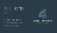 Modern Glitch Number 4 Business Card Image Preview