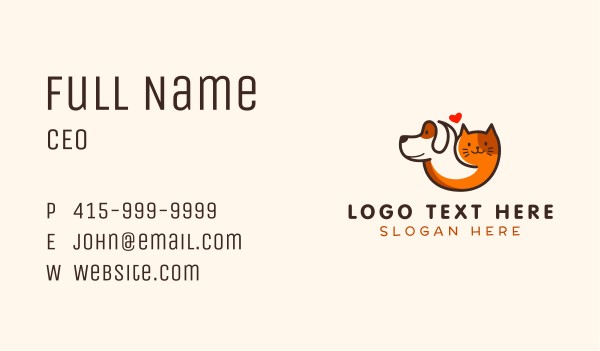Dog Cat Veterinarian Business Card Design Image Preview