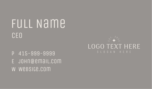 Classy Boutique Wordmark Business Card Design Image Preview