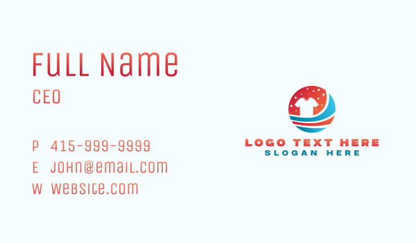 Clean Laundry Shirt Business Card Design Image Preview