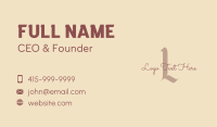 Elegant Feminine Lettermark Business Card Preview