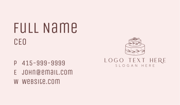 Floral Cake Dessert Business Card Design Image Preview