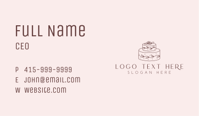 Floral Cake Dessert Business Card Image Preview