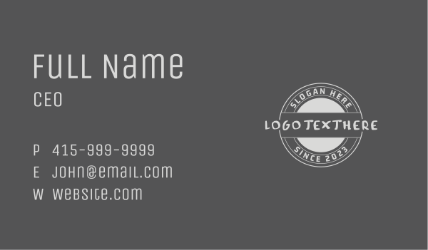 Gray Graffiti Circle Business Card Design Image Preview