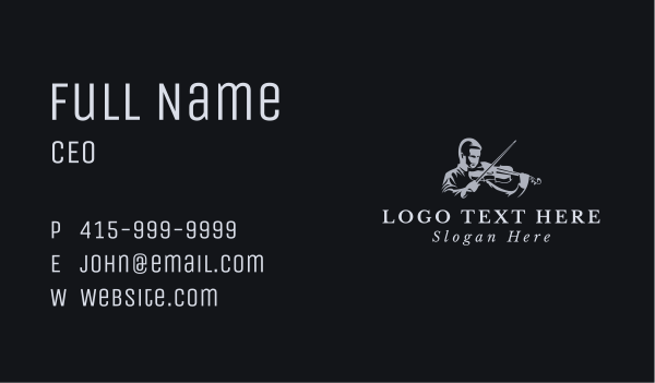 Violin Musician Instrument Business Card Design Image Preview