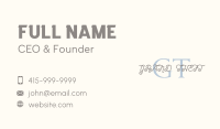 Cursive Elegant Lettermark Business Card Image Preview