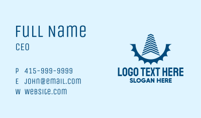 Blue Building Gear Business Card Image Preview
