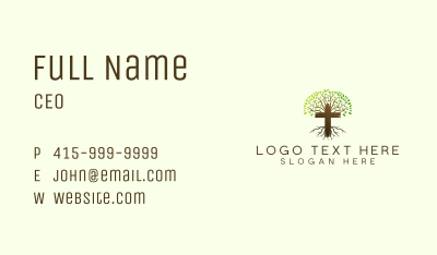 Tree Crucifix Ministry Business Card Image Preview