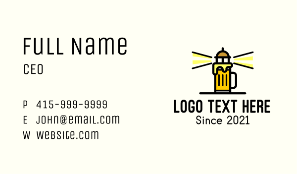 Lighthouse Beer Pub  Business Card Design Image Preview