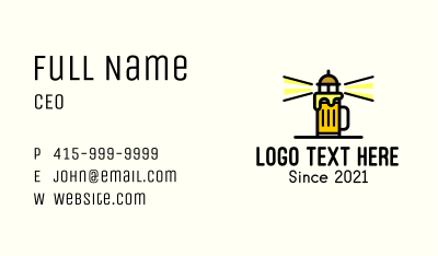 Lighthouse Beer Pub  Business Card