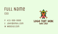 Scary Tiki Mask Business Card Image Preview