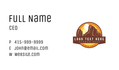 Mountain Outback Desert Business Card Image Preview