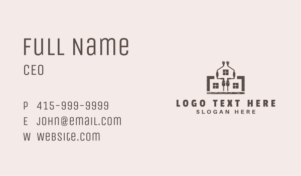 Brown Tools Construction Business Card Design Image Preview