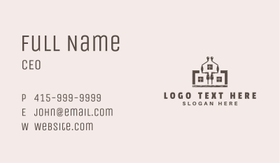 Brown Tools Construction Business Card Image Preview