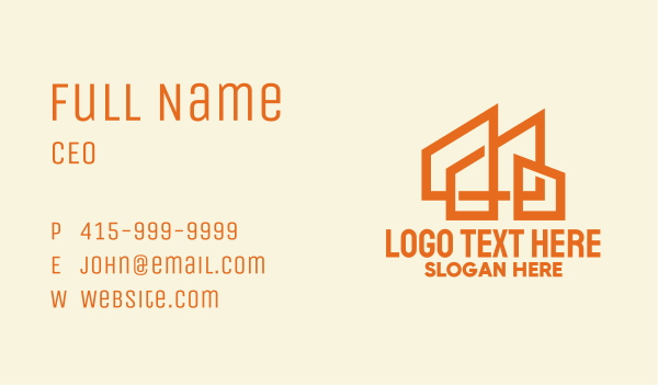 Geometric Housing  Business Card Design Image Preview