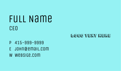 Retro Arcade Font Text Business Card Image Preview