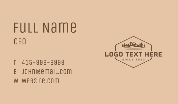 Outdoor Camping Adventure Business Card Design Image Preview