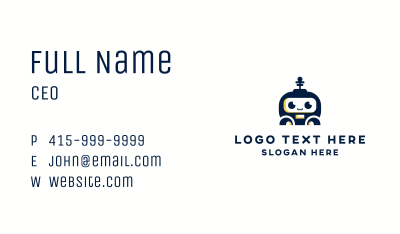 Cute Robot Television Business Card Image Preview