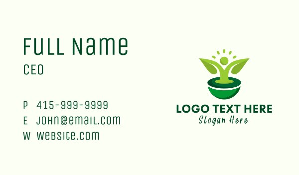 Human Leaf Sustainability Business Card Design Image Preview