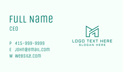 Letter M Finance Firm  Business Card Image Preview