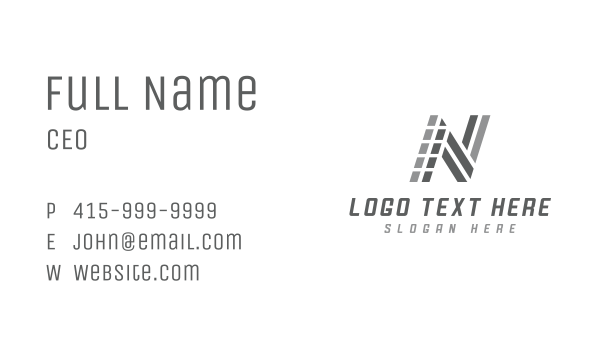 Sports Brand Athletic Letter N Business Card Design Image Preview