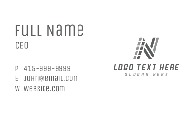 Sports Brand Athletic Letter N Business Card Image Preview