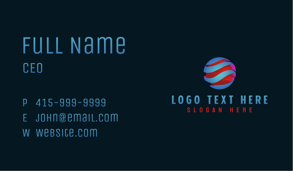  Sphere Globe Firm Business Card Design Image Preview