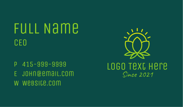 Gradient Lotus Flower  Business Card Design Image Preview