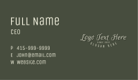 Classic Cursive Brand Business Card Image Preview