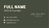 Classic Cursive Brand Business Card Image Preview