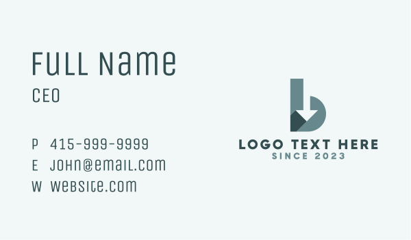 Logistics Service Letter B  Business Card Design Image Preview