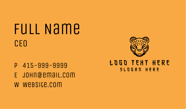 Tiger Gaming Mascot Business Card Design Image Preview