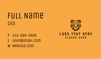 Tiger Gaming Mascot Business Card Image Preview