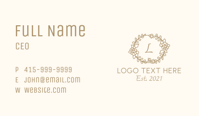 Nature Decoration Letter Business Card Image Preview