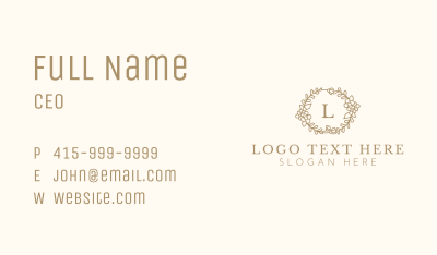 Nature Decoration Letter Business Card Image Preview