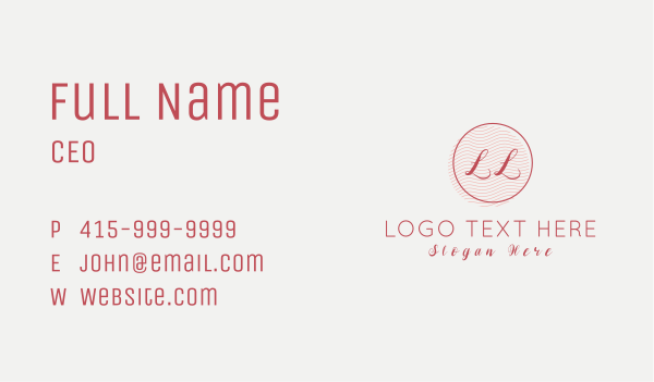 Cosmetics Feminine Lettermark Business Card Design Image Preview