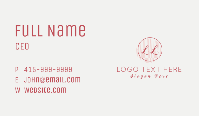 Cosmetics Feminine Lettermark Business Card Image Preview