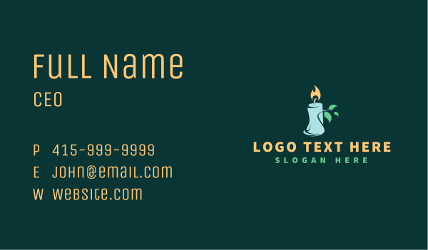 Ritual Candle Plant Business Card Design Image Preview