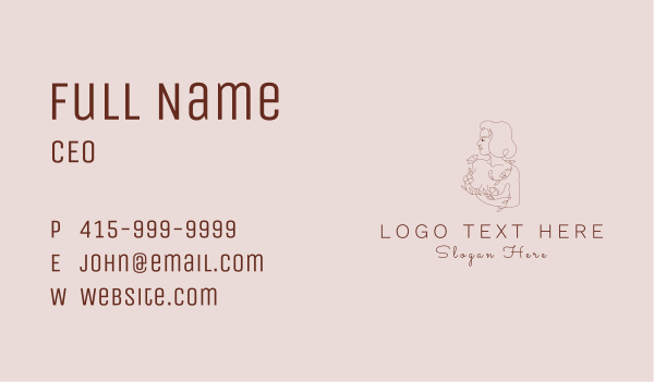 Woman Floral Beauty  Business Card Design Image Preview
