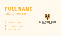 Hungry Polygon Cat Business Card Design