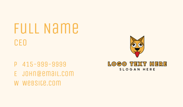 Hungry Polygon Cat Business Card Design Image Preview