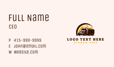 Transport Logistic Truck Business Card Image Preview