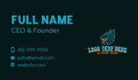 Angry Wolf Sports Mascot Business Card Image Preview