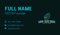 Angry Wolf Sports Mascot Business Card Preview