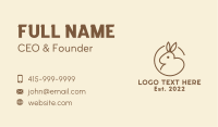 Cute Brown Hare Business Card Design