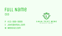 Shield Crown Vine Lettermark Business Card Image Preview